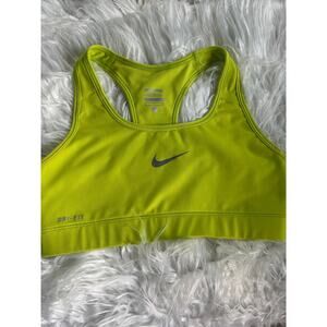 Nike pro DRI-FIT sports bra womens size small neon green